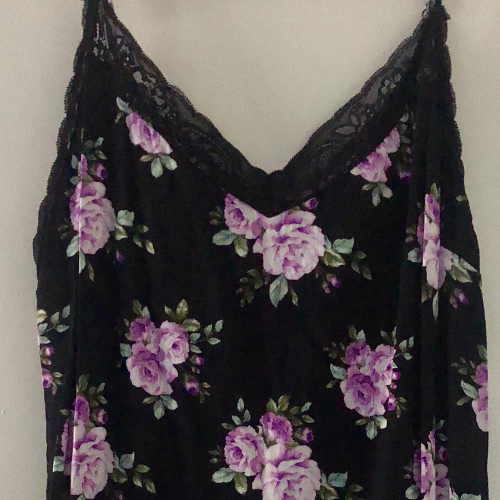 PURPLE ROSE BLACK DRESS - Picture 2 of 2